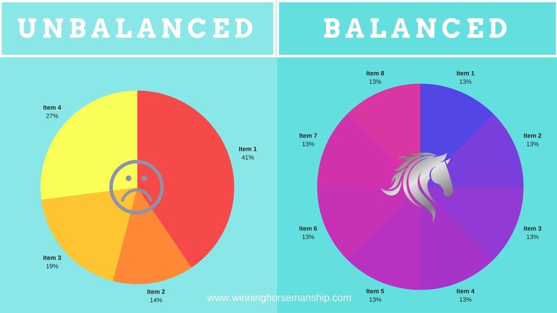 Horse-life balance pie chart