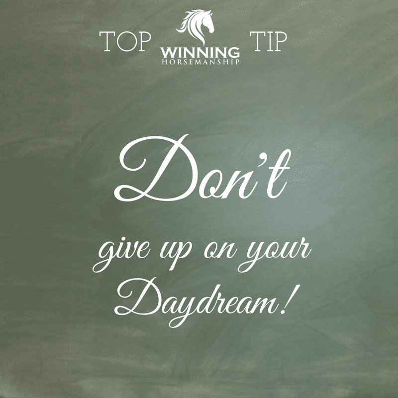 Tip: don't give up on your daydream!